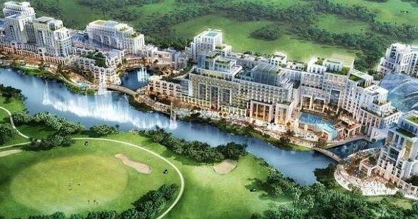 Masterplan illustration of a Dubai golf resort